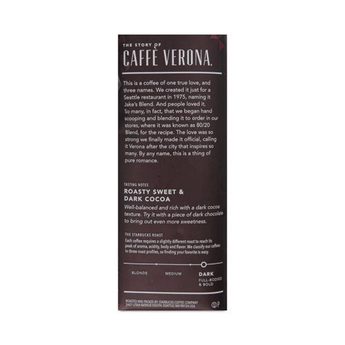 Coffee, Caffe Verona, 1 Lb Bag, 6/carton.