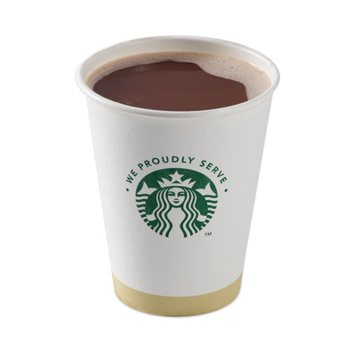 Hot Cups, 12 Oz, White With Green Starbucks Logo, 1,000/carton.