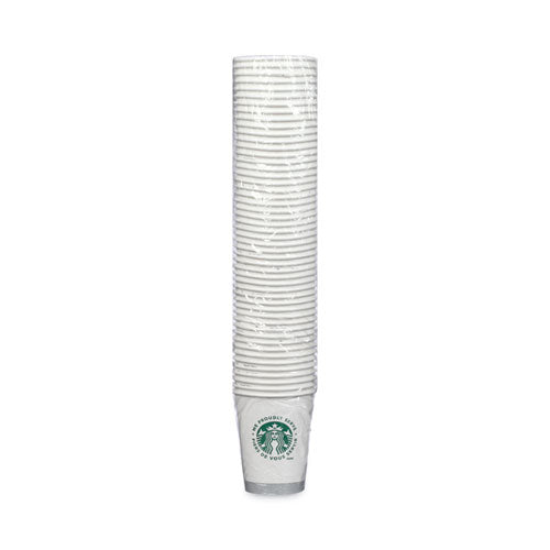 Hot Cups, 12 Oz, White With Green Starbucks Logo, 1,000/carton.