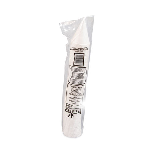 Bare Eco-forward Treated Paper Cone Cups, Proplanet Seal, 4.25 Oz, White, 200/bag, 25 Bags/carton.