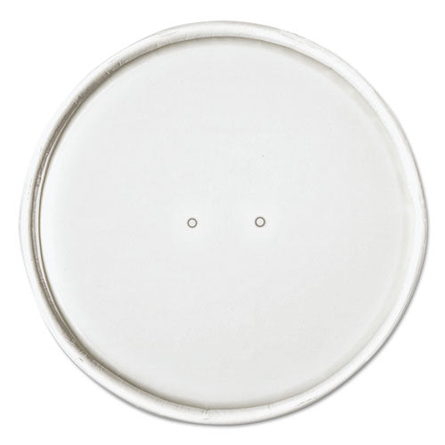 Paper Lids for 32 oz Food Containers – Vented, 4.6" Diameter x 0.7" H – White (500 Lids Total, 25/Bag, 20 Bags/Carton)
