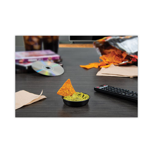 Polystyrene Portion Cups, 2.5 Oz, Black, 250/bag, 10 Bags/carton