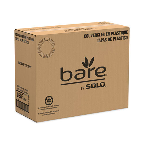 Bare Eco-forward Rpet Deli Container Lids, Proplanet Seal,Recessed Lid, Fits 8 Oz, Clear, Plastic, 50/pack, 10 Packs/carton