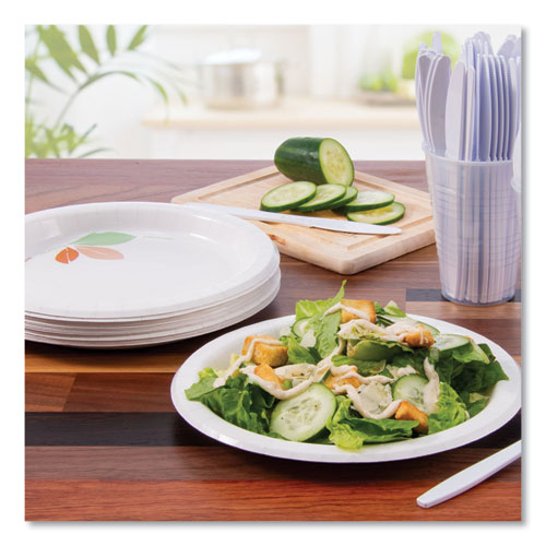 Bare Eco-forward Paper Dinnerware Perfect Pak, Plate, 8.5" Dia, Green/tan, 125/pack, 2 Packs/carton