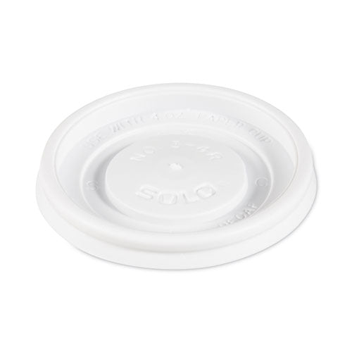 Polystyrene Vented Hot Cup Lids, Fits 4 Oz Cups, White, 100/pack, 10 Packs/carton