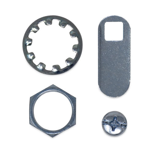 Replacement Lock And Keys For Cleaning Carts, Silver.