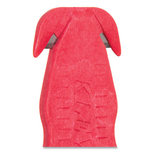 Klever Kutter Safety Cutter, 3 Razor Blades, 1" Blade, 4" Plastic Handle, Red.