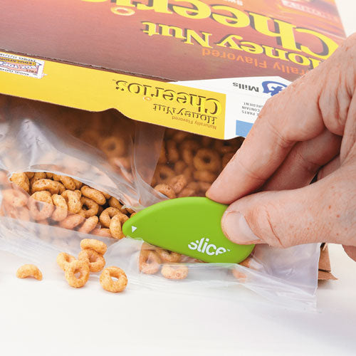 Safety Cutters, Fixed, Non Replaceable Micro Safety Blade, 0.1"Ceramic Blade, 2.4" Plastic Handle, Green