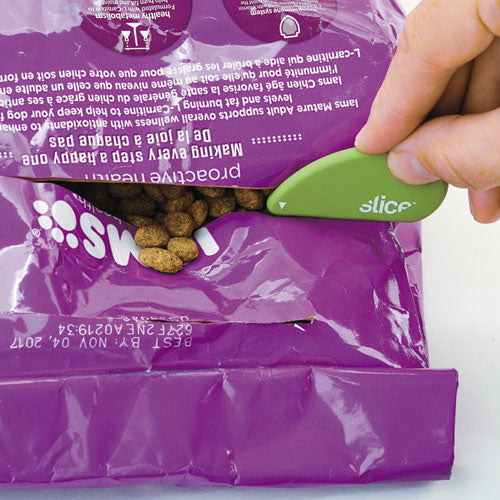 Safety Cutters, Fixed, Non Replaceable Micro Safety Blade, 0.1"Ceramic Blade, 2.4" Plastic Handle, Green