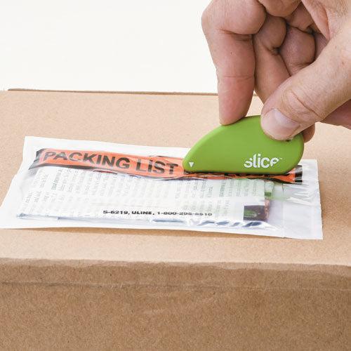 Safety Cutters, Fixed, Non Replaceable Micro Safety Blade, 0.1"Ceramic Blade, 2.4" Plastic Handle, Green