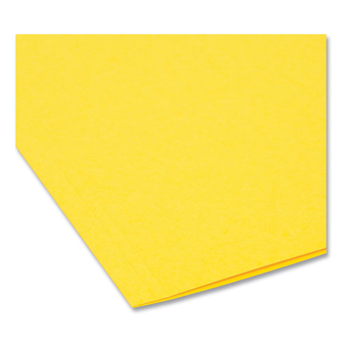 Interior File Folders, 1/3-cut Tabs: Assorted, Letter Size, 0.75" Expansion, Yellow, 100/box.