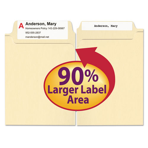 Supertab Top Tab File Folders, 1/3-cut Tabs: Assorted, Letter Size, 0.75" Expansion, 11-pt Manila, 100/box.