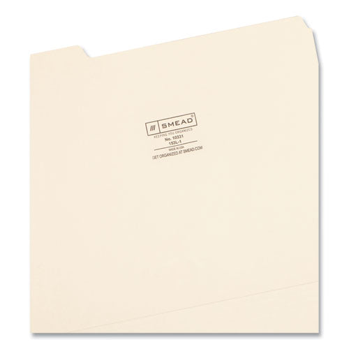 Manila File Folders, 1/3-cut Tabs: Left Position, Letter Size, 0.75" Expansion, Manila, 100/box