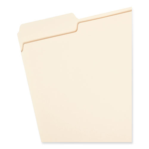 Manila File Folders, 1/3-cut Tabs: Assorted, Letter Size, 0.75" Expansion, Manila, 24/pack.