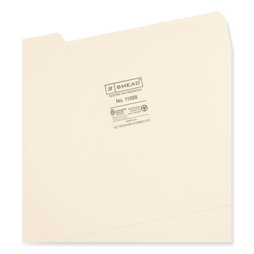 Manila File Folders, 1/3-cut Tabs: Assorted, Letter Size, 0.75" Expansion, Manila, 24/pack.