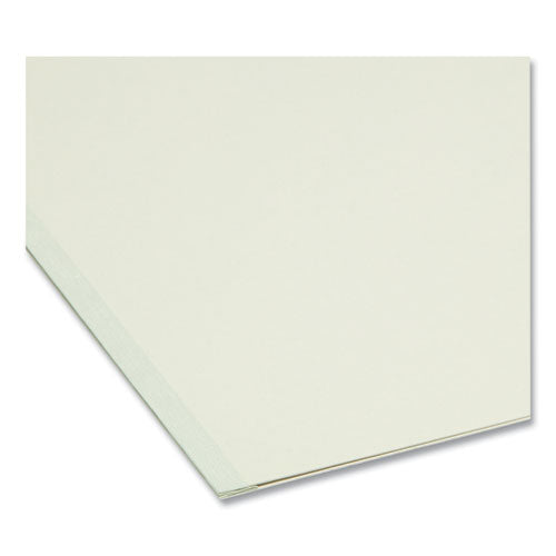 Expanding Recycled Heavy Pressboard Folders, 1/3-cut Tabs: Assorted, Letter Size, 1" Expansion, Gray-green, 25/box.