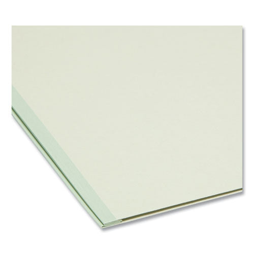 Expanding Recycled Heavy Pressboard Folders, 1/3-cut Tabs: Assorted, Letter Size, 2" Expansion, Gray-green, 25/box.