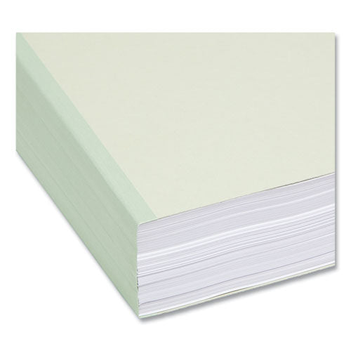 Expanding Recycled Heavy Pressboard Folders, 1/3-cut Tabs: Assorted, Letter Size, 2" Expansion, Gray-green, 25/box.