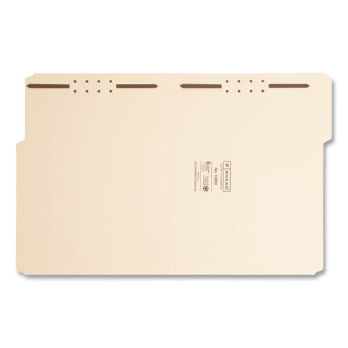 Top Tab Heavyweight Manila Fastener Folders,0.75" Expansion, 2 Fasteners, Letter Size, Manila Exterior, 50/box