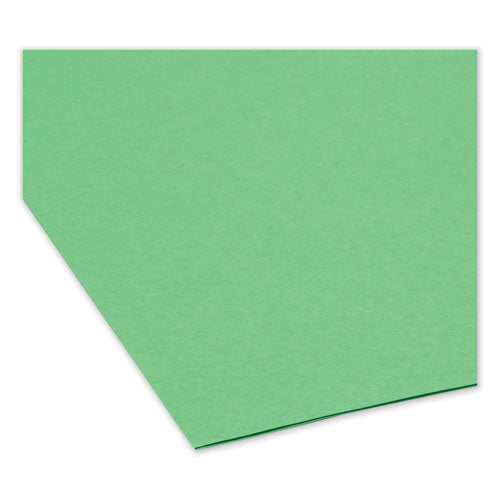 Reinforced Top Tab Colored File Folders, Straight Tabs, Legal Size, 0.75" Expansion, Green, 100/box