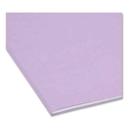 Reinforced Top Tab Colored File Folders, 1/3-cut Tabs: Assorted, Legal Size, 0.75" Expansion, Lavender, 100/box