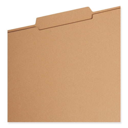 Top Tab Fastener Folders, Guide-height 2/5-cut Tabs, 0.75" Expansion, 2 Fasteners, Legal Size, 11-pt Kraft, 50/box.