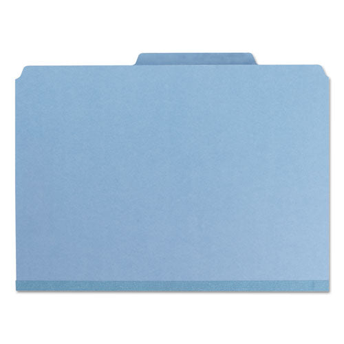 Expanding Recycled Heavy Pressboard Folders, 1/3-cut Tabs: Assorted, Letter Size,1" Expansion, Blue, 25/box