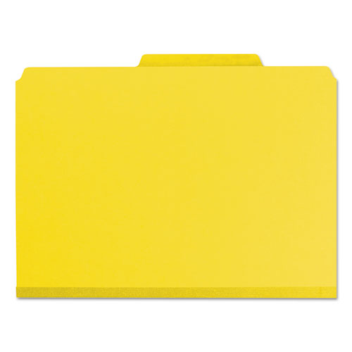 Expanding Recycled Heavy Pressboard Folders,1/3-cut Tabs: Assorted, Letter Size, 1" Expansion, Yellow, 25/box