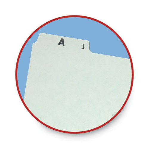 Alphabetic Top Tab Indexed File Guide Set, 1/5-cut Top Tab, A To Z, 8.5 X 11, Green, 25/set.