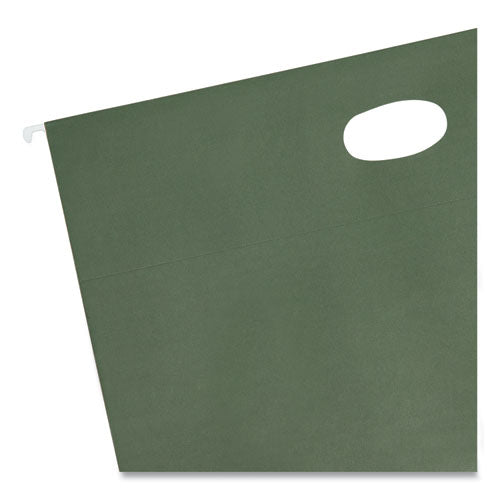 Hanging Pockets With Full-height Gusset, 1 Section,1.75" Capacity, Legal Size, Standard Green, 25/box