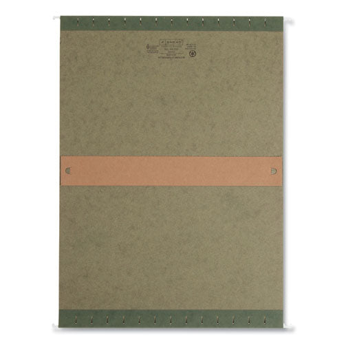 Box Bottom Hanging File Folders, 2" Capacity, Legal Size, Standard Green, 25/box.