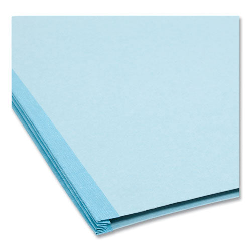 Fastab Hanging Pressboard Classification Folders, 2 Dividers, Legal Size, Blue.