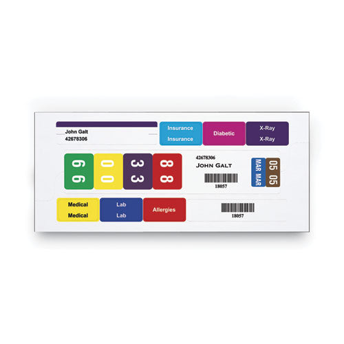 Color-coded Smartstrip Refill Label Forms, Inkjet Printer, Assorted, 1.5 X 7.5, White, 250/pack