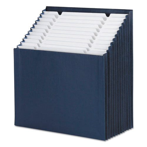 Stadium File, 12 Sections, 1/12-cut Tabs, Letter Size, Navy