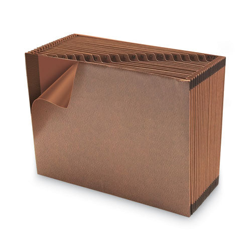 Tuff Expanding Open-top Stadium File, 21 Sections, 1/21-cut Tabs, Letter Size, Redrope.