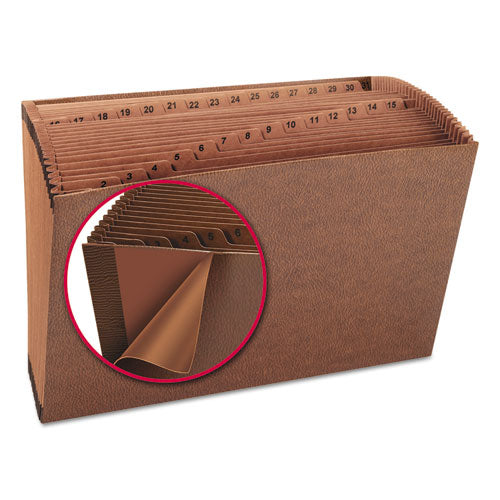 Tuff Expanding Open-top Stadium File, 31 Sections, 1/31-cut Tabs, Legal Size, Redrope.