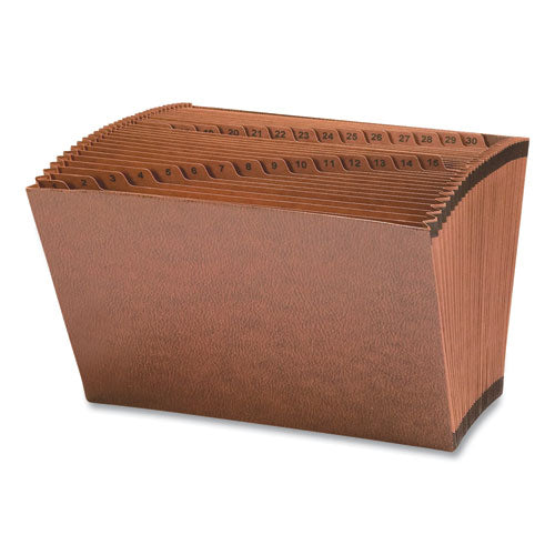 Tuff Expanding Open-top Stadium File, 31 Sections, 1/31-cut Tabs, Legal Size, Redrope.