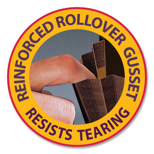 Tuff Expanding Wallets, 5.25" Expansion, 1 Section, Elastic Cord Closure, Letter Size, Redrope.