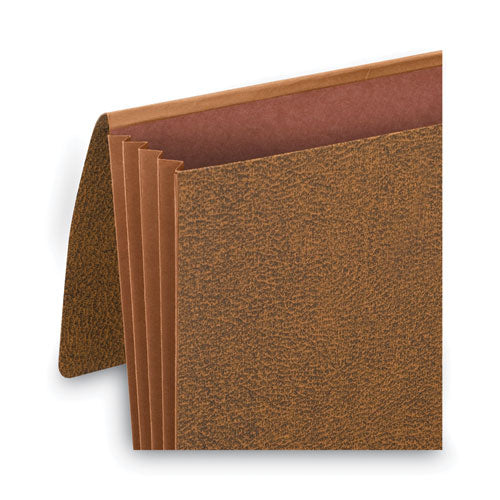 Classic Expanding Wallets With Tear-resistant Gussets, 3.5" Expansion, 1 Section, Elastic Cord Closure, Legal Size, Redrope.