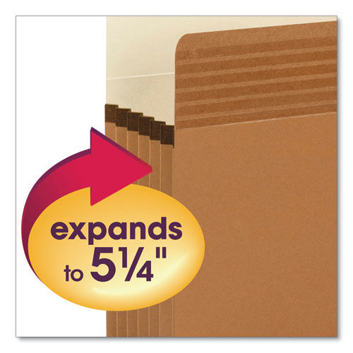 Easy Grip Pockets, 5.25" Expansion, Letter Size, Redrope, 10/box.