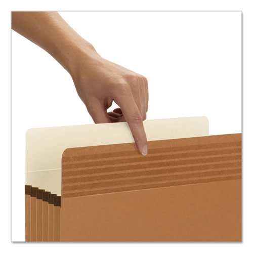 Easy Grip Pockets, 5.25" Expansion, Letter Size, Redrope, 10/box.