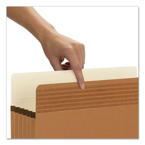 Easy Grip Pockets, 5.25" Expansion, Legal Size, Redrope, 10/box.