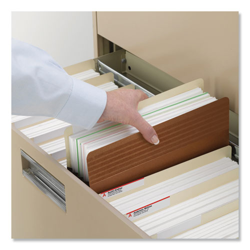 Easy Grip Pockets, 5.25" Expansion, Legal Size, Redrope, 10/box.