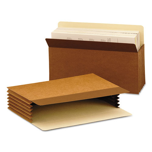 Easy Grip Pockets, 5.25" Expansion, Legal Size, Redrope, 10/box.