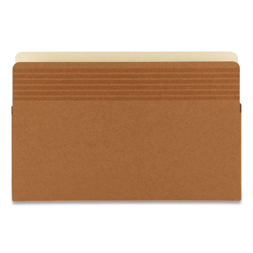 Easy Grip Pockets, 5.25" Expansion, Legal Size, Redrope, 10/box.