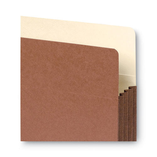 Redrope Drop-front File Pockets With Fully Lined Gussets, 3.5" Expansion, Legal Size, Redrope, 10/box.