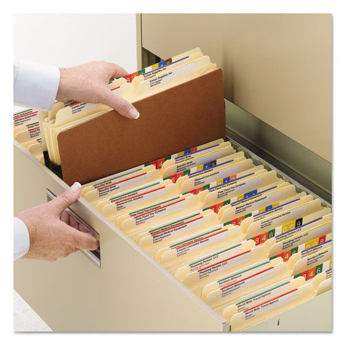 Redrope Drop-front File Pockets With Fully Lined Gussets, 3.5" Expansion, Legal Size, Redrope, 10/box.