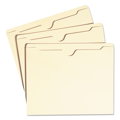 Manila File Jackets, 1-ply Straight Tab, Letter Size, Manila, 100/box.