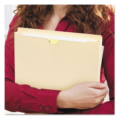 100% Recycled Top Tab File Jackets, Straight Tab, Letter Size, Manila, 50/box.