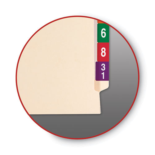End Tab Jackets With Reinforced Tabs, Straight Tab, Letter Size, 11-pt Manila, 100/box.